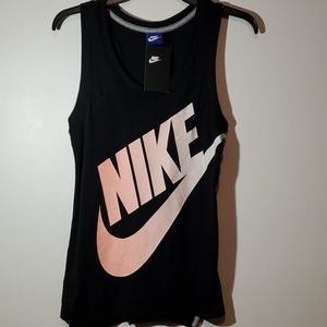 Nike Black Tank Top w/ Pink Ombre Swish Logo